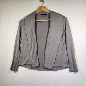 Vintage Simply Styled Gray Open Front Shawl Collar Cardigan Sweater  y2k